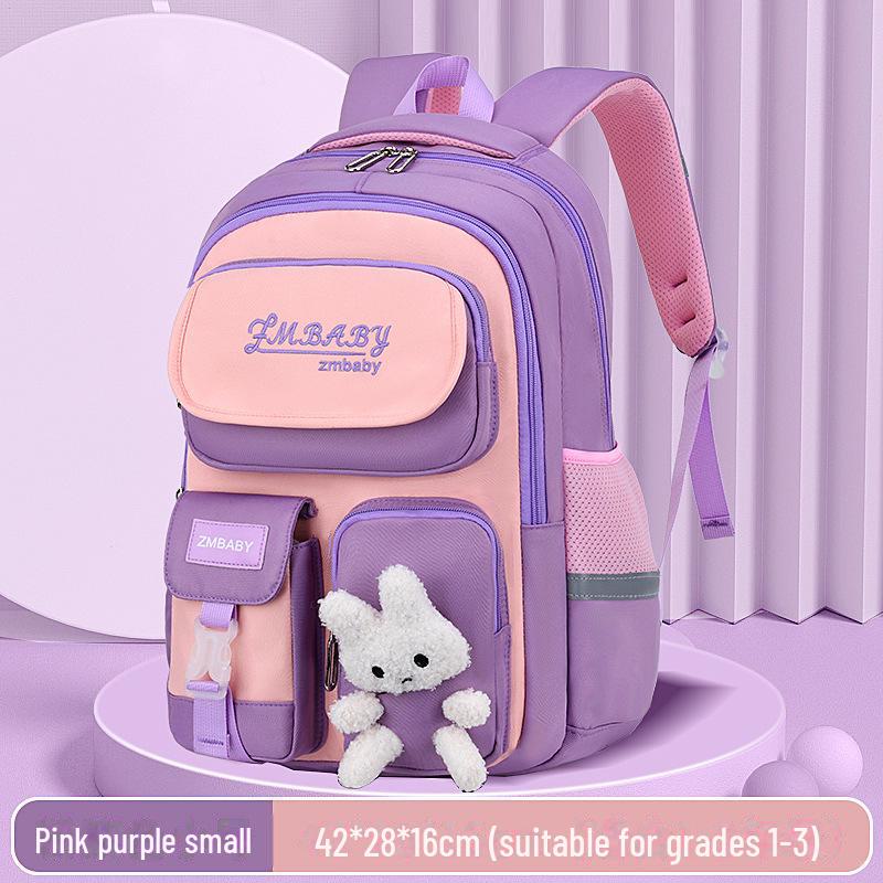 Sesame Baby Cartoon Backpack for Grades 1-6: Lightweight Schoolbag for Boys and Girls