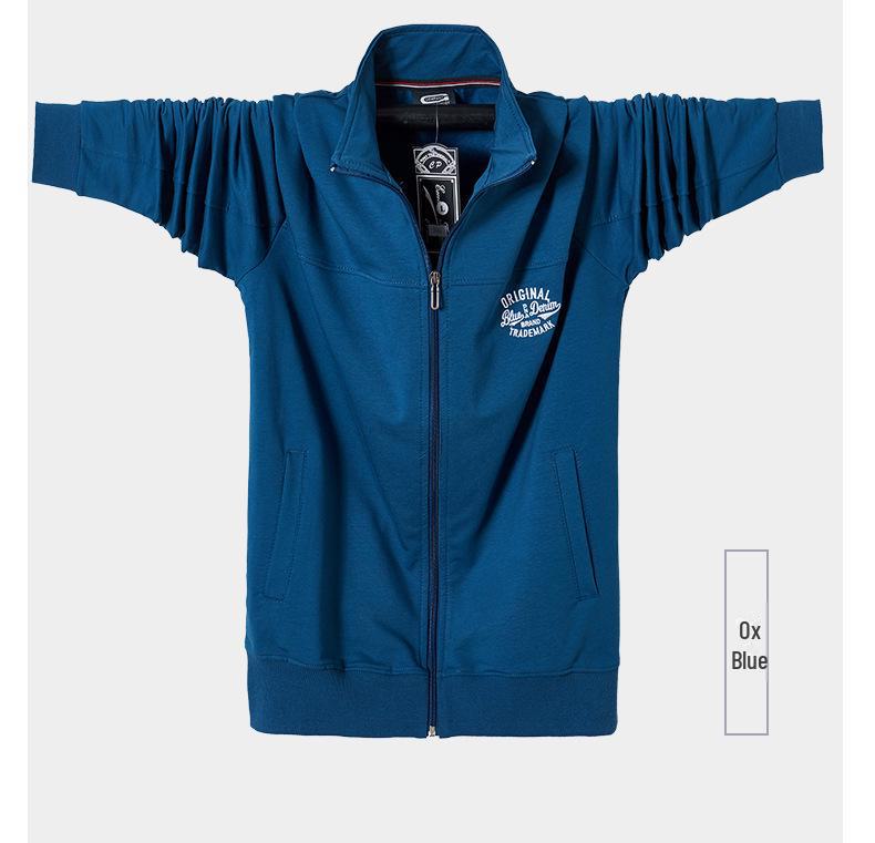 Men's Plus Size Zipper Sweatshirt Coat - 2024 Autumn/Winter Collection, Loose Thin Fit, Model 5083