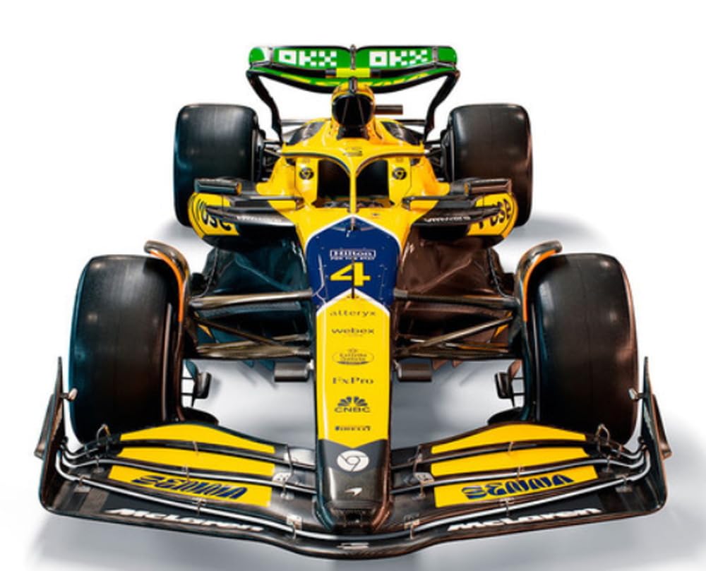 Bburago McLaren F1 Team MCL38 Monaco GP Senna Special Specification Norris Completed Product BUR38214NS 1/43 (2024) №4 л. (Оконная рама)