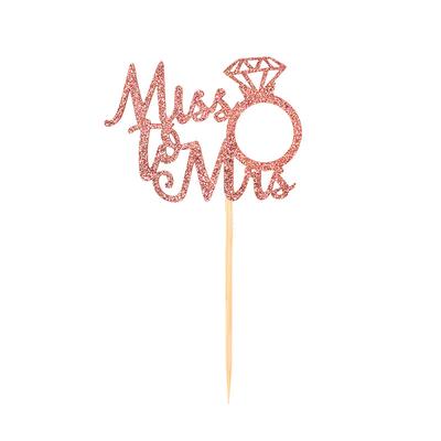 12 шт. Топперы для кексов «Мисс — Миссис», Предложение, Бриллиантовое кольцо, Топпер для торта, Свадьба, Помолвка, Девичник, Украшение для свадебного душа