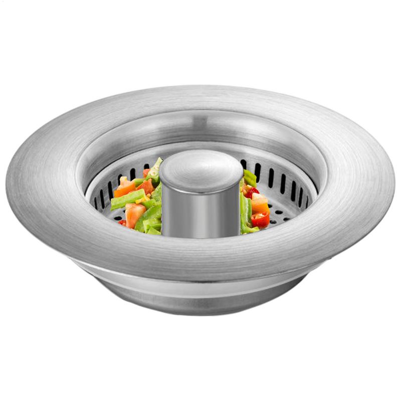 Фильтр для раковины из нержавеющей стали, выдвижная кухонная заглушка для быстрого слива, заглушка для раковины, предотвращающая засорение раковины, корзина для сбора еды