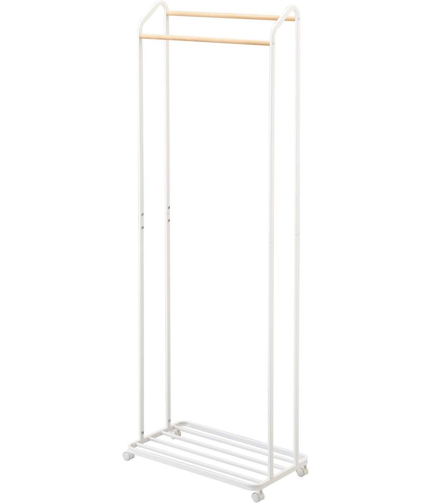 Yamazaki Jitsugyo вешалка для одежды башня с роликами белый приблизительно. Вешалка для одежды W67XD35XH172.5cm 3516