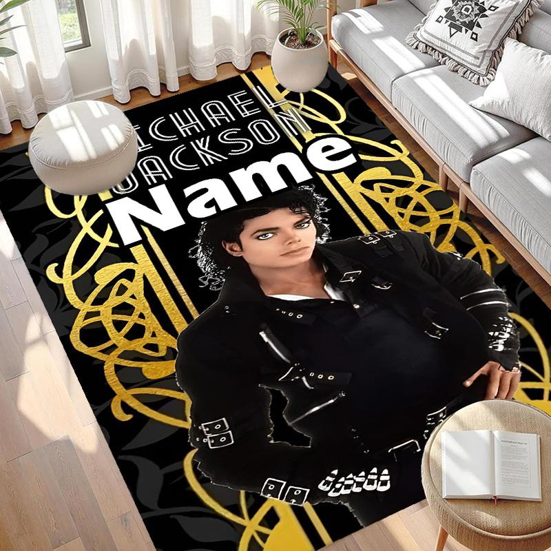 Custom Name Personalized American singer Print Carpet, Versatile Home Decor Rug, for Playroom, Apartment, Balcony, Entryway, Hallway Gift
