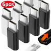 1/6 шт. Адаптер для мобильного телефона Micro USB (мама) на Type C (папа) Конвертер кабеля данных для адаптеров зарядного кабеля Samsung Huawei