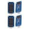 4Pcs 4 Digit Tube Display Module Red Adjustable Brightness LED Segment Support for TM1637 Drive Chip with Clock