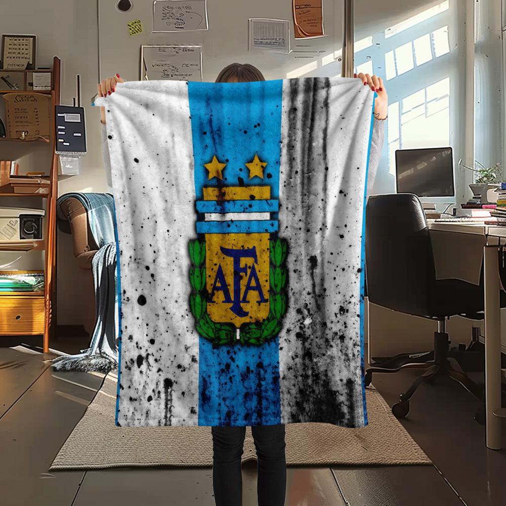 La Albiceleste Flannel Blanket, High quality Comfortable for All Seasons, Home Decor, Warmth and Comfort