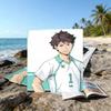1pc Oikawa Tooru2 Beach Towel, Beach and Seaside Swimming Pool Equipment, Fashion Pattern, Rectangular, Travel Essentials