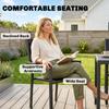 7 Pieces Outdoor Dining Set, Patio Table and Chairs for 6, Garden Dining Furniture Set with Slatted Tabletop