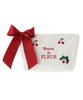 Косметичка Maison de Fleur с вышивкой вишни, женская, цвет слоновой кости