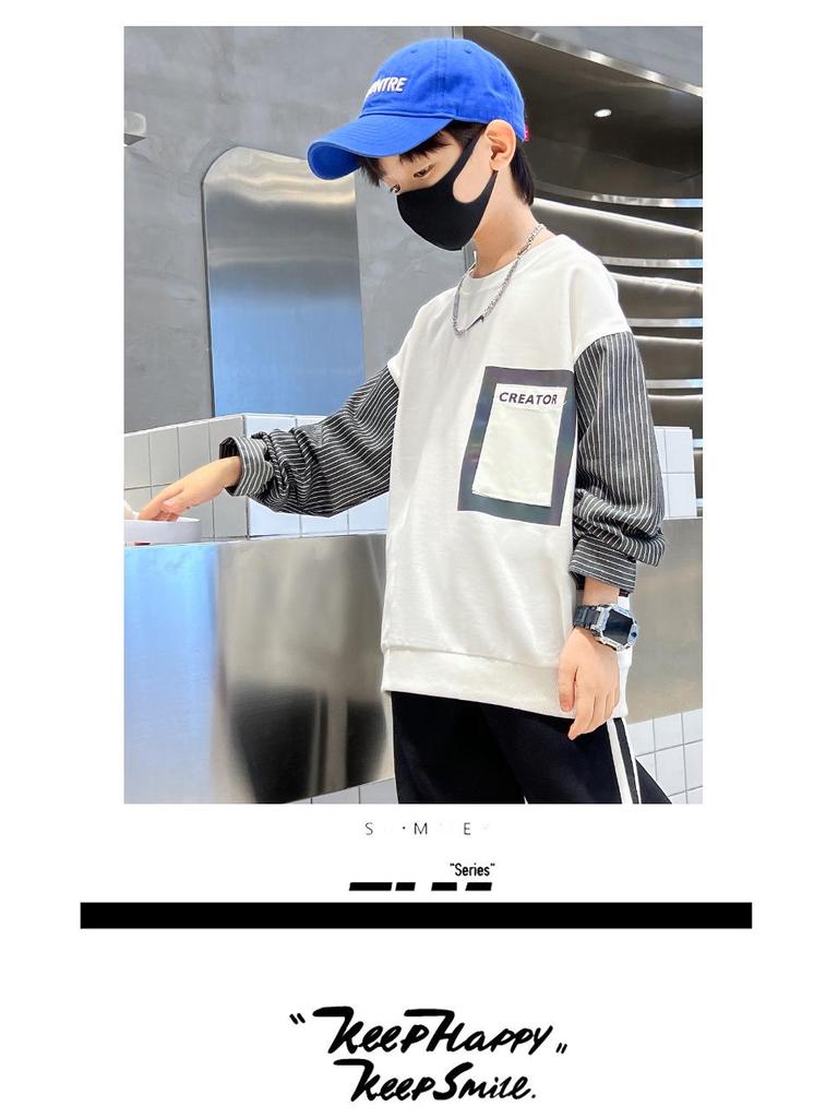 Осенний свитшот для мальчиков 2025: Новый осенний стиль для детей среднего и старшего возраста