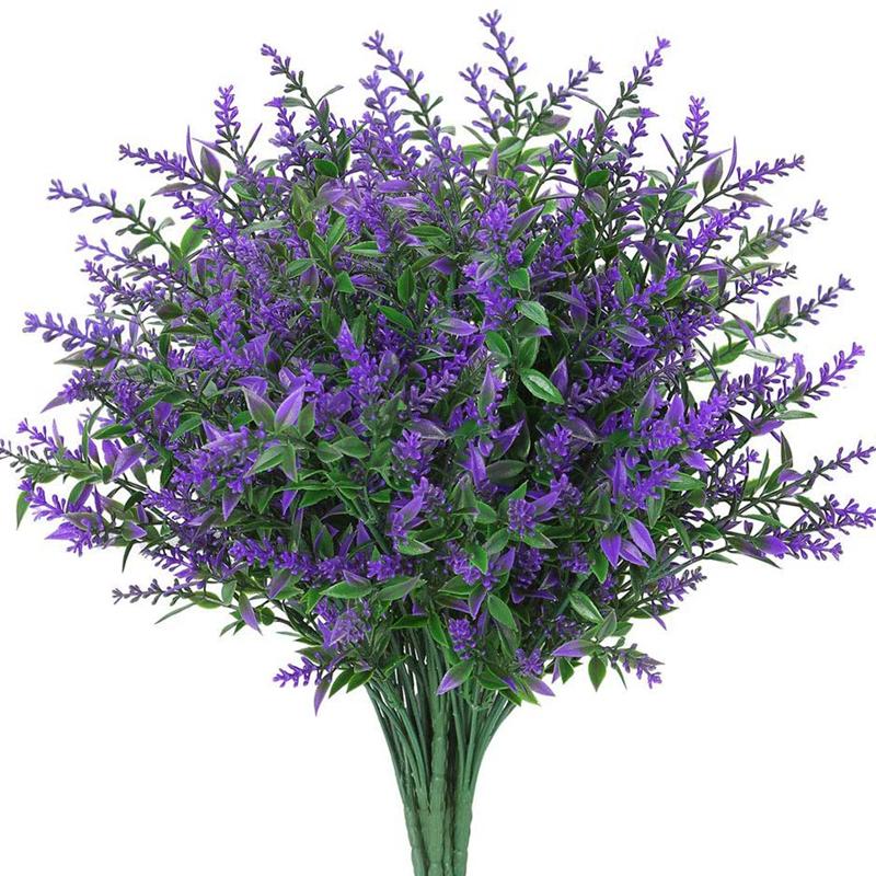 Artificial Flower Plastic Lavender Fake Plant Wedding Home Garden Decoration Bridal Bouquet Photography KTY