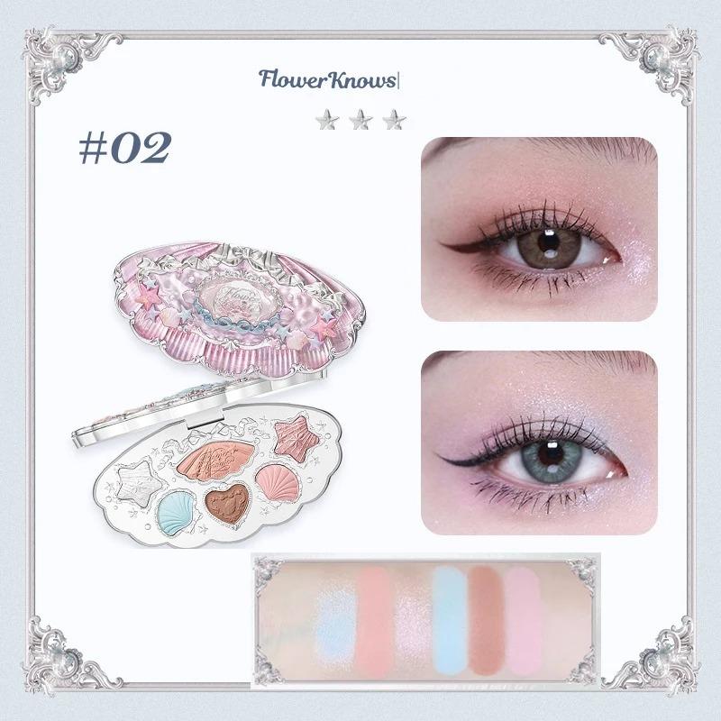 Flower Knows Клубничная Рококо Палитра теней для век с прессованными блестками 5 цветов Кремовая текстура Натуральный бронзовый Косметические тени для век