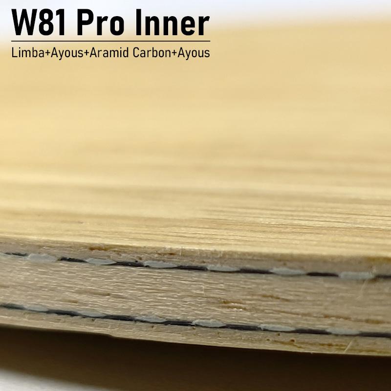 LOKI W81 Pro Series Table Tennis Blade Inner Outer Professional Ping Pong Blade 5 Wood 2 Fiber Pingpong Base Board for Attacking