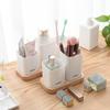Органайзер для макияжа, ящик для хранения, офисный рабочий стол, ванная комната, кухня, косметика, кухонная утварь, посуда, деревянная полка из АБС-пластика с несколькими сетками
