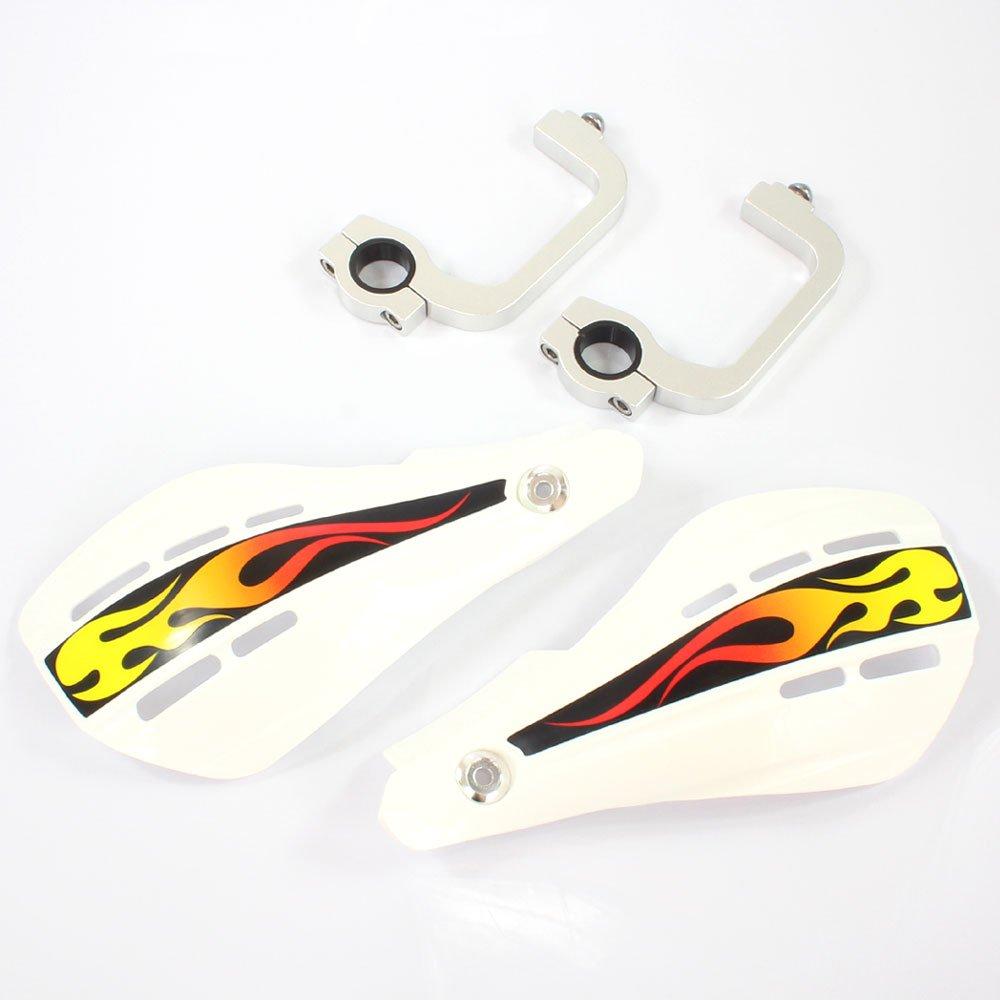 Rise Corporation Compact Knuckle Guard for White T05Z9990002WH 22.2mm Handlebars,