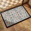 Diatom Mud Door Floor Mat French Retro Scrubbable Absorbent Mat Toilet Non-slip Foot Mat Toilet Door Mat