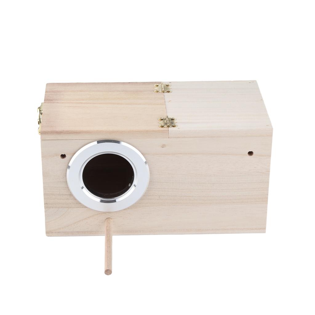 Wooden Bird Nest Wooden Bird House Parrot Breeding Box for Outdoor