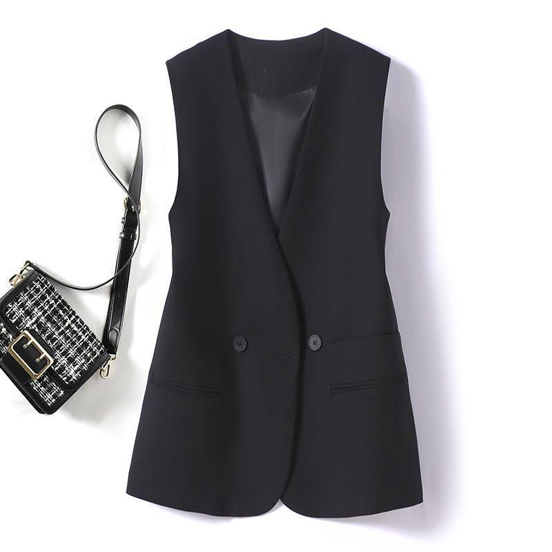 Spring Autumn Women Waistcoat Casual Sleeveless Vest Loose Fit Korean Style Fashion Outerwear