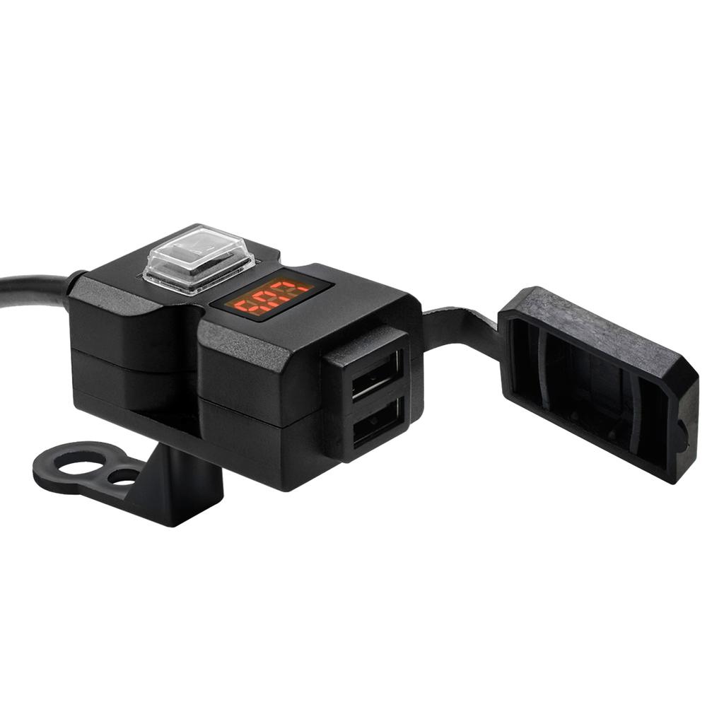 Мотоциклетный электромобиль USB зарядка мобильного телефона водонепроницаемый переключатель интегрированный руль зеркало заднего вида, 9-32 В