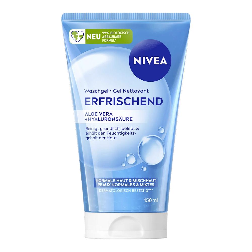 Немецкий освежающий очищающий гель Nivea 150 мл (Для нормальной кожи)