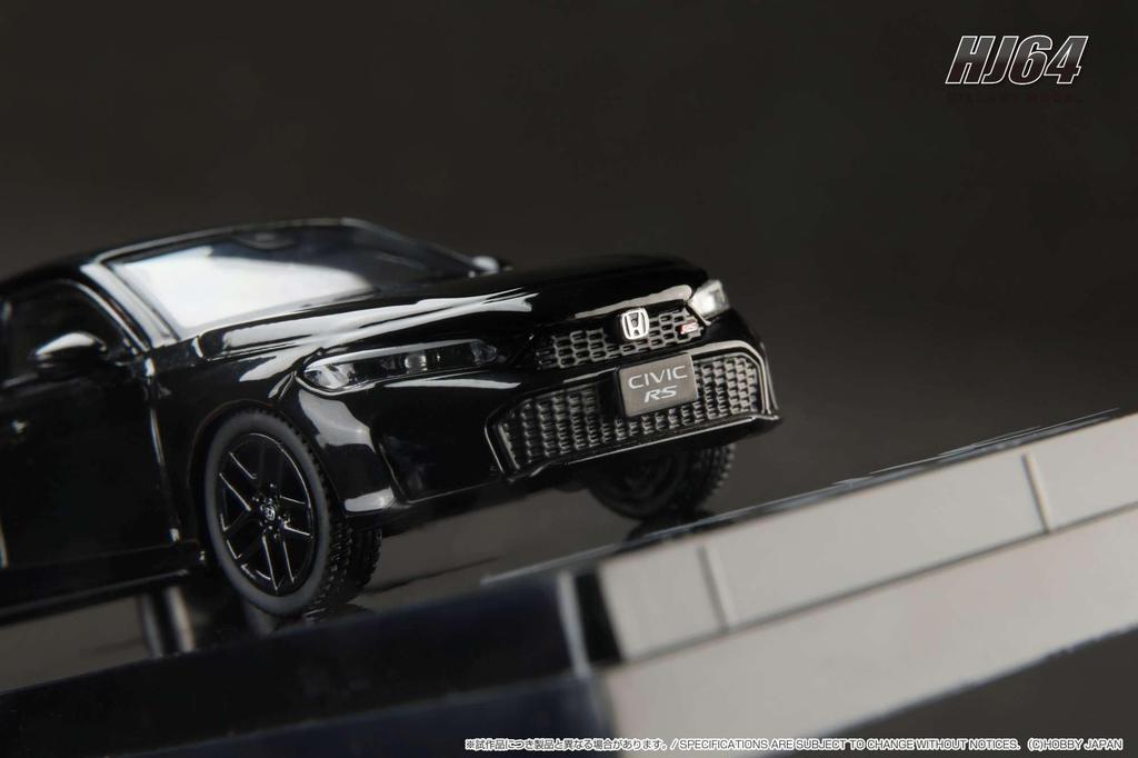 Hobby Japan HJ64 Масштаб Honda Civic RS Crystal Black Pearl Готовая модель HJ642046ABK 1/64