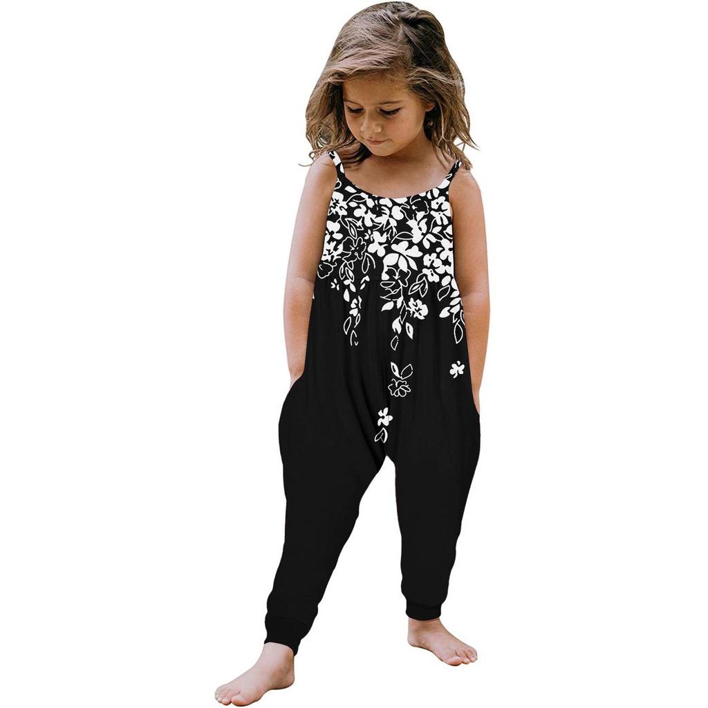 Toddler Kids Baby Girls Sleeveless Summer Romper Jumpsuit Playsuit Clothes