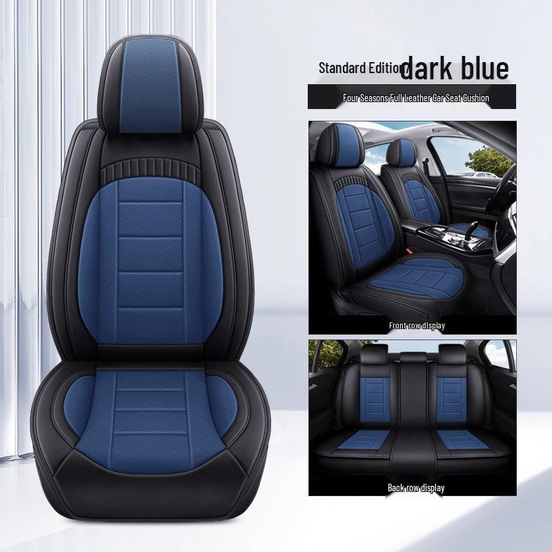 Universal Full Leather Car Seat Cushion, All-Season Coverage for SUV, Truck, Sedan PG42