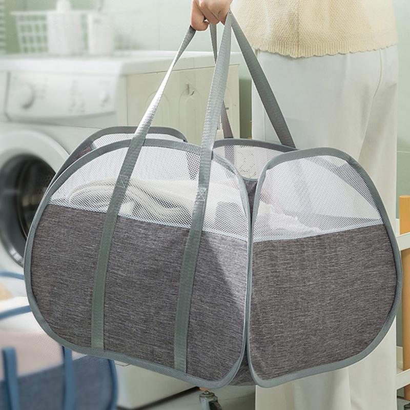 90 л складная корзина для белья складная выдвижная корзина для белья с усиленными ручками для переноски для прачечной ванной комнаты общежития или путешествия