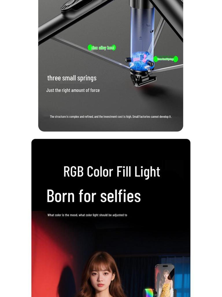 Diudiu Retractable Bluetooth Selfie Stick Tripod for Live Streaming & Photography.