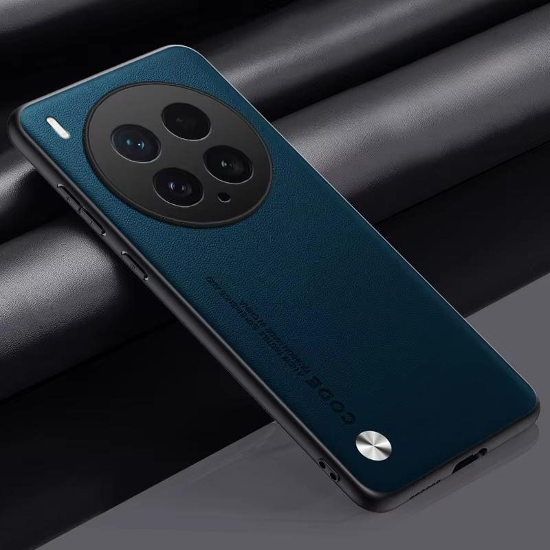 Carbon Fiber PU Leather Cover For VIVO X200Ultra X200 Pro Mini X200S Matte Anti-Shock Phone Protection Cases