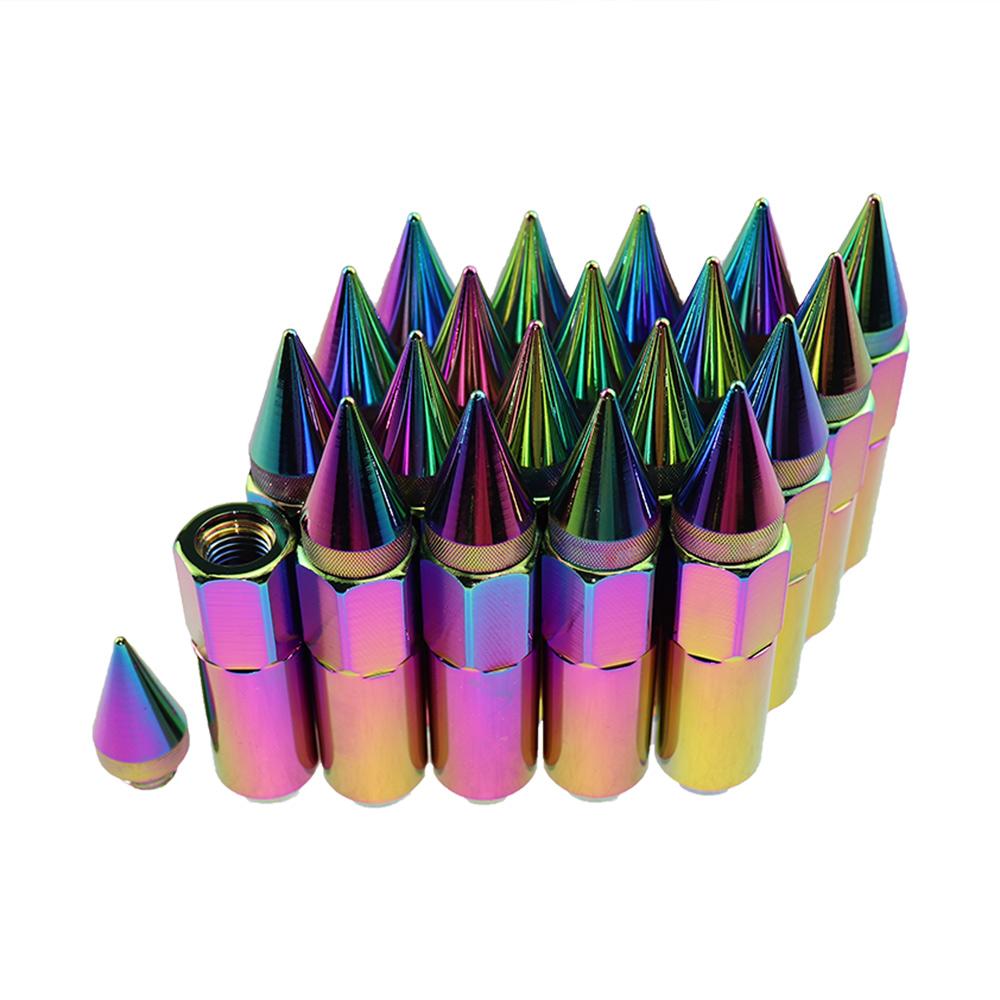 20pcs/set 12x1.5 Universal Aluminum Car Styling Tunning 60mm Extended Tuner Wheels Rims Lug Nuts Racing JDM Style LGLM001