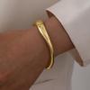 1PCS Gold Color Minimalist Chunky Bracelets For Women Fashion Elegant WaterProof Design Open Cuff Bangles Set Retro Jewelry Gifts