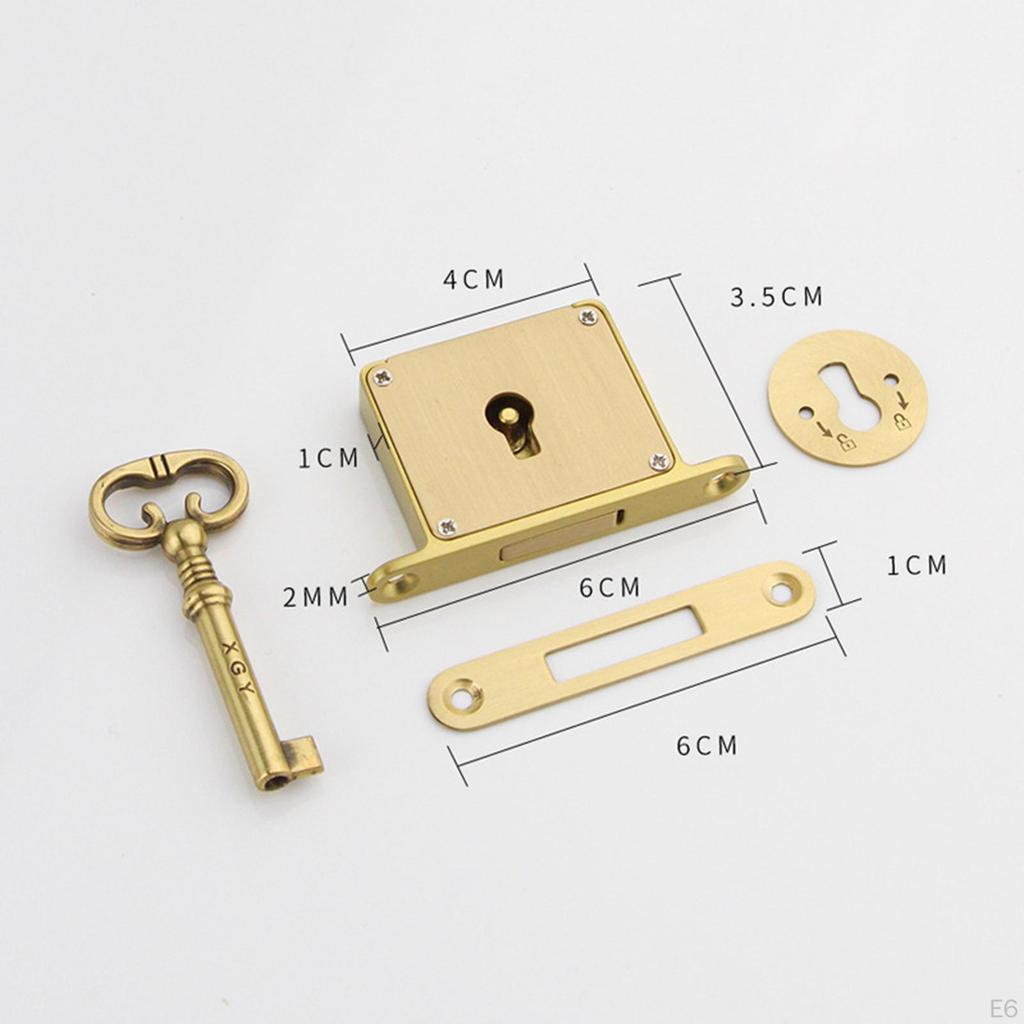 Латунный замок для шкафов, квадратные ящики для хранения вещей
