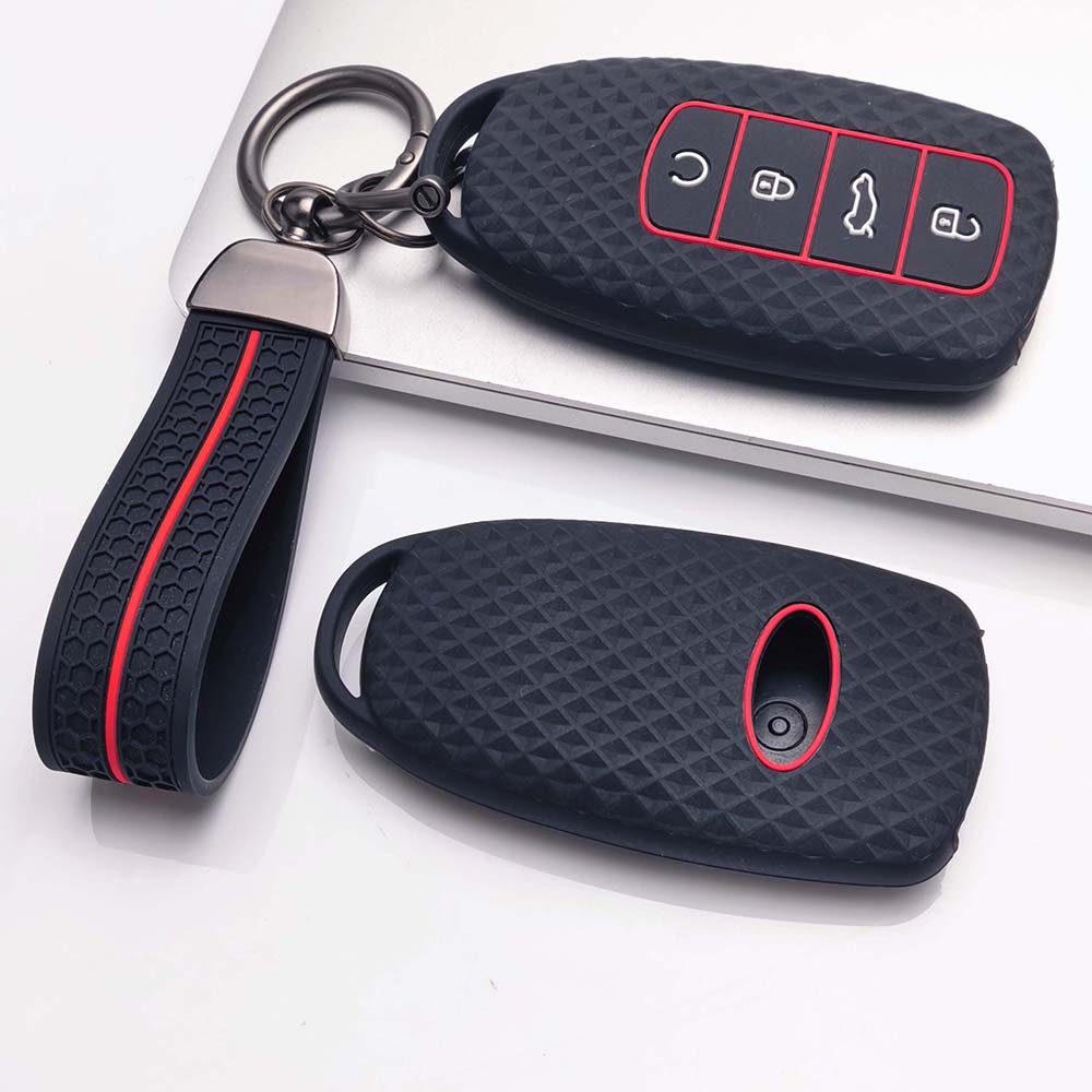 Чехол для брелока Chery Tiggo с брелоком, защита от царапин, ударопрочная защита, мягкая текстура для удобного захвата, отзывчивые кнопки, пылезащитный чехол