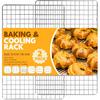 2 PCS Cooling Racks for Cooking and Baking, 15x10 Inches Stainless Steel Cooling Rack, Sheet Pan with Wire Rack for Baking Sheet, Bacon Rack Oven