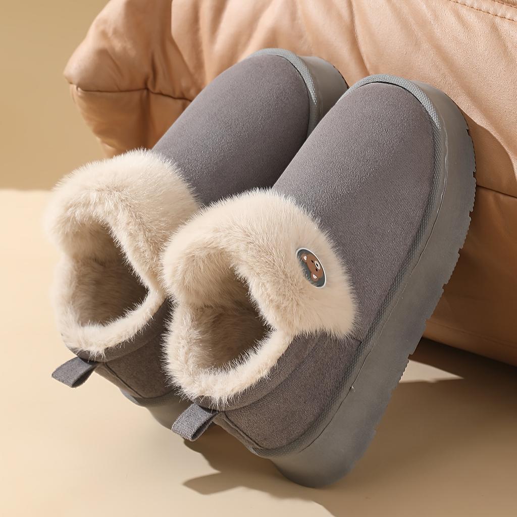2025 Winter Package with Cotton Slippers Men's Thick Bottom Home Couple Indoor and Outdoor Non-slip Warm Women Old Cotton Shoes