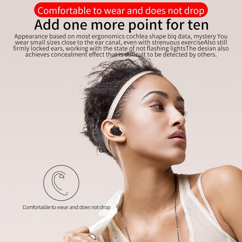 VAORLO TWS Wireless Headphones Sport Bluetooth 5.0 Earphones For Smartphone Noise Cancelling In-Ear Earbuds Headset with Charging Case