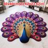 Soft Peacock Carpet Special-shaped Door Gasket Durable Blanket  for Living Room Tea Table Bedside