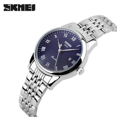 Skmei популярные модные деловые кварцевые часы, популярные мужские модные часы из цинкового сплава, парные часы