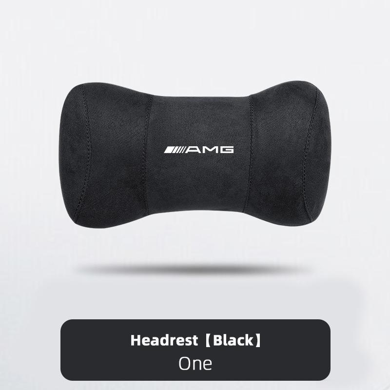 Car Seat Safety Headrest Pad Auto Emblem Neck Pillow For Mercedes Benz AMG W203 W206 W220 W205 W211 W212 W201 W168 W169 W167 GLC