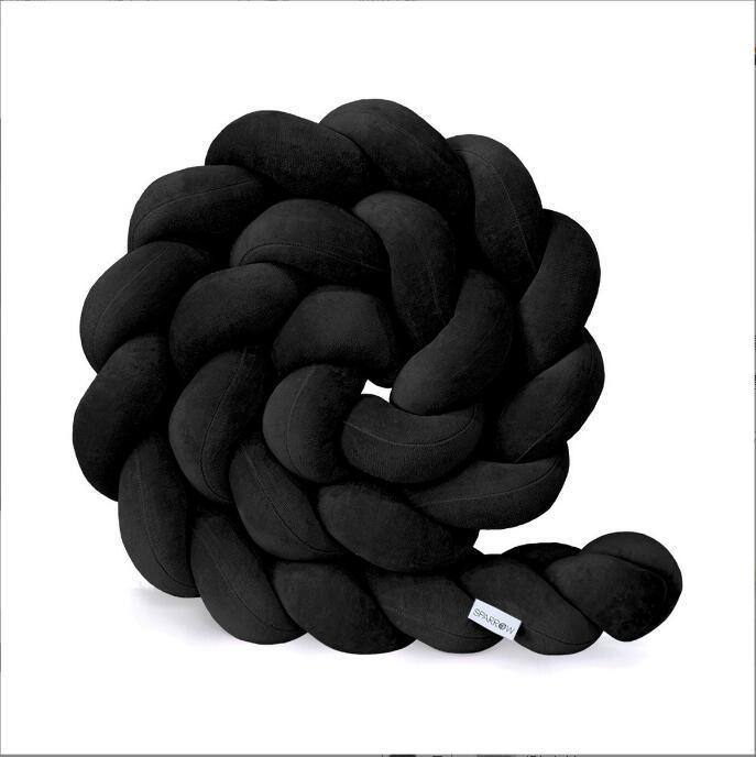 Скандинавская датская вязаная подушка-шар с узлом - Плетеный декор для детской комнаты и бортик для кровати