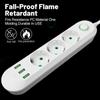2500W EU Plug AC Outlet Multiprise Power Strip 2m Extension Cord Electrical Socket Network Filter With 3 USB Ports Fast Charging