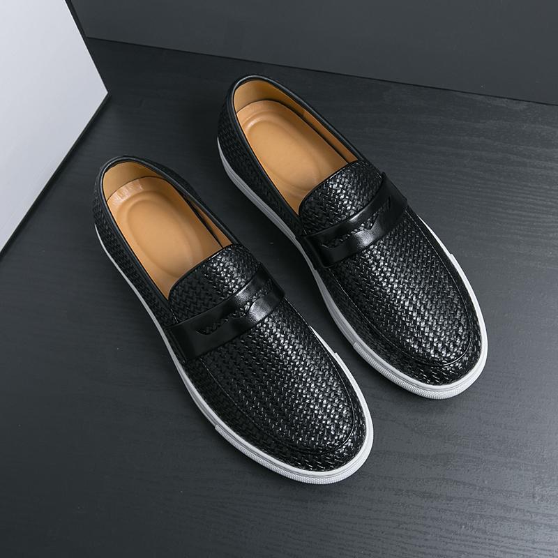 Fashion2024 Spring Autumn Hot Selling Men's Leather Casual Shoes Low Cut Loafers Versatile Men's Business Work Shoes for Daily Use