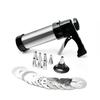 LMETJMA Cookie Press Kit Biscuits Maker Gun Sets With 13 Cookie Press Molds & 8 Pastry Piping Nozzles Cake Decorator Sets KC0225