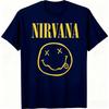 Новая Мужская Футболка Рок-Группы Nirvana Хип-Хоп Стиль Мужская и Женская Оверсайз Y2K Футболка Повседневная Свободная Уличная Унисекс Одежда