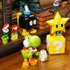 Конструктор Super Mario Bros.: вопросительный знак, Йоши, Луиджи, Звезда. Самодельная 3D-модель Марио. Мини-кирпичик. Идеальный подарок на Рождество.