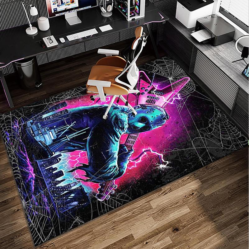 Horror Movie Characters Collage Office Rug Chair Mat, Game Carpet, Suitable for Front Door, Bedroom, Living Room, Desk, Holiday Gift