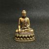 Retro Brass Buddha Sakyamuni Statue Mini Portable Pocket Sitting Buddha Sculpture Home Decor Office Desk Decorations Ornaments