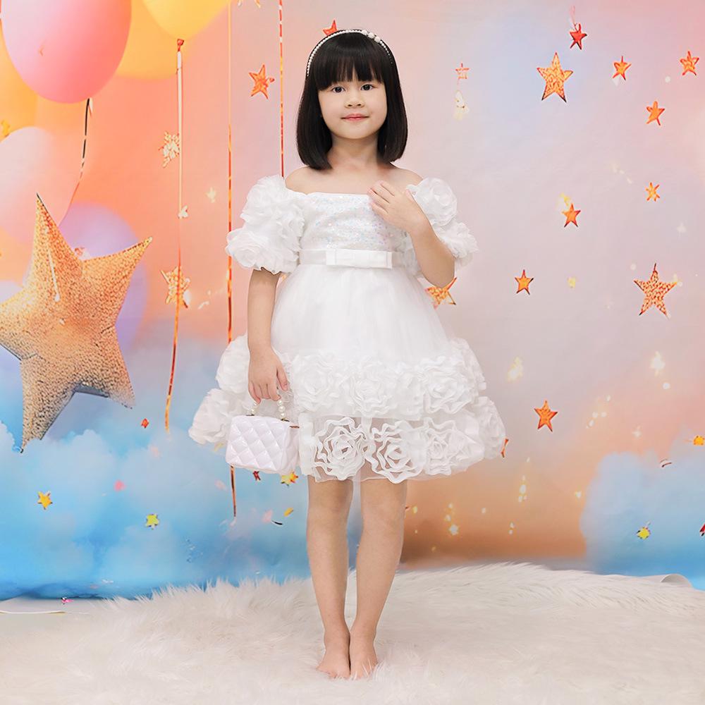 Платье принцессы с пайетками для девочек для выступлений