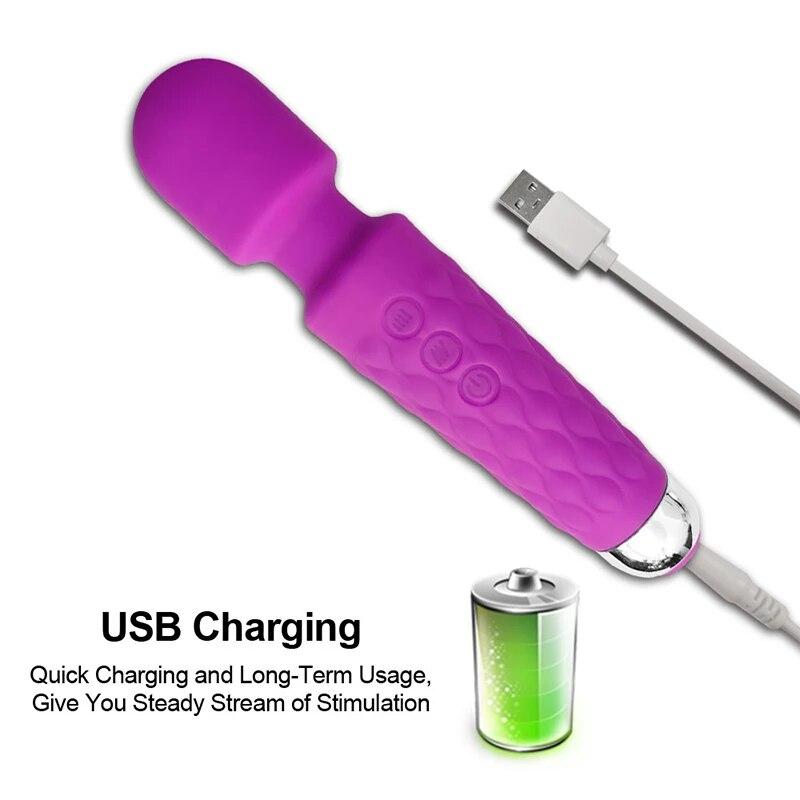 20-скоростная вибрационная стимуляция клитора, секс-игрушка для взрослых, дилдо, точка G, большая AV-палка, стимулятор клитора, вагина, эротический продукт, массажер